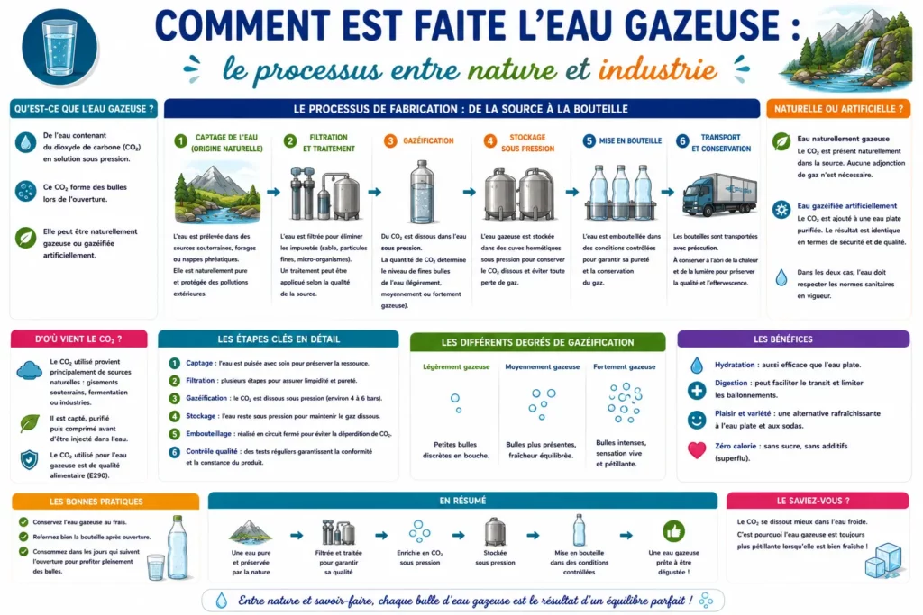 comment est faite l'eau gazeuse