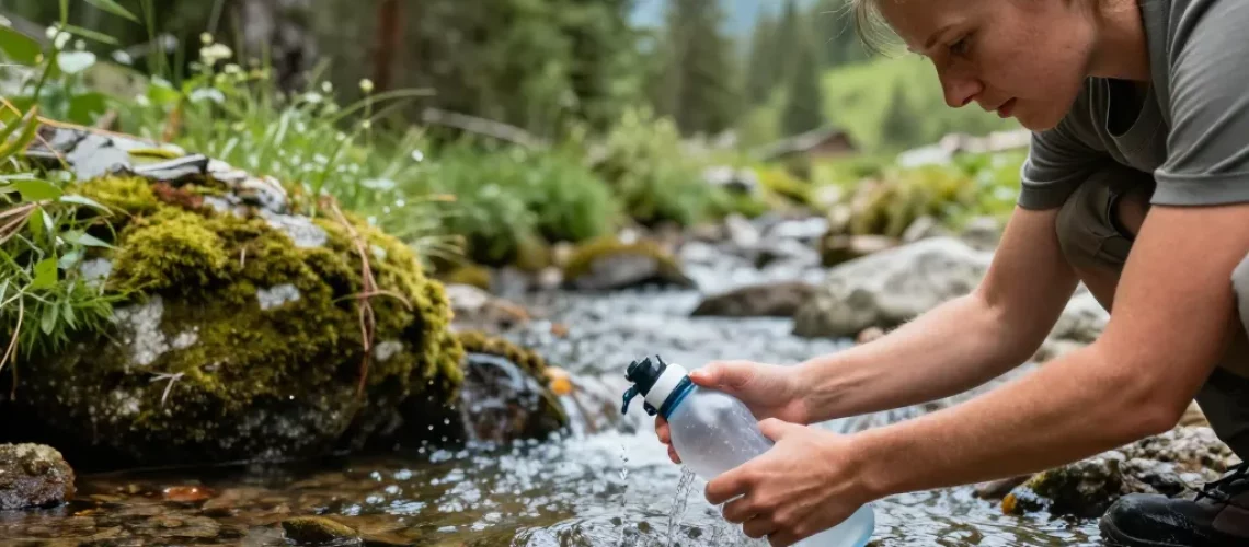 Source d'eau potable naturelle