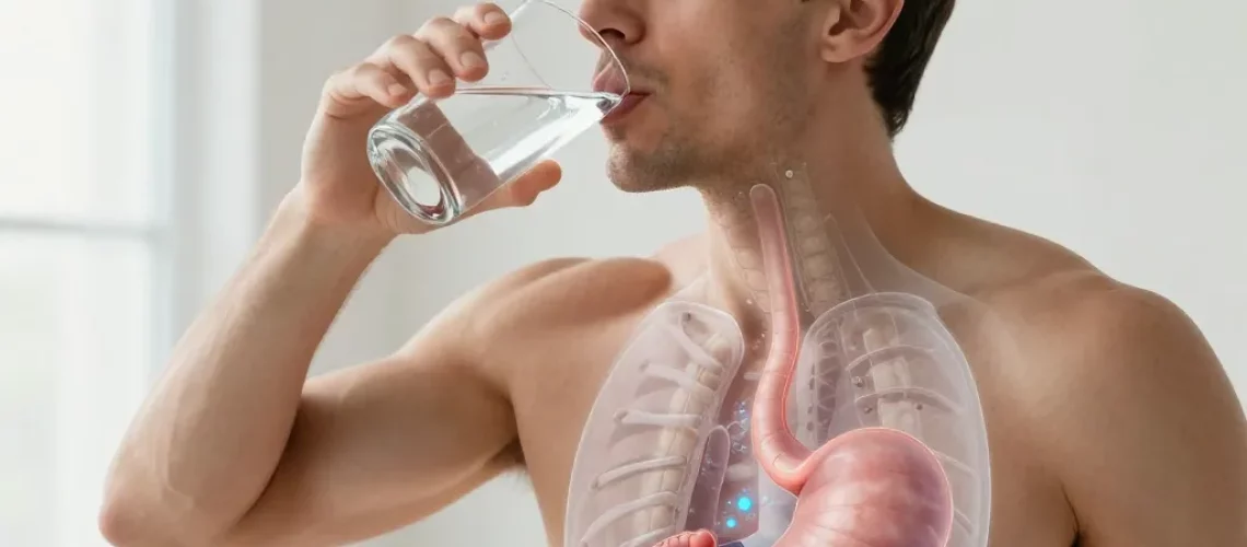 Trajet de l'eau dans le corps